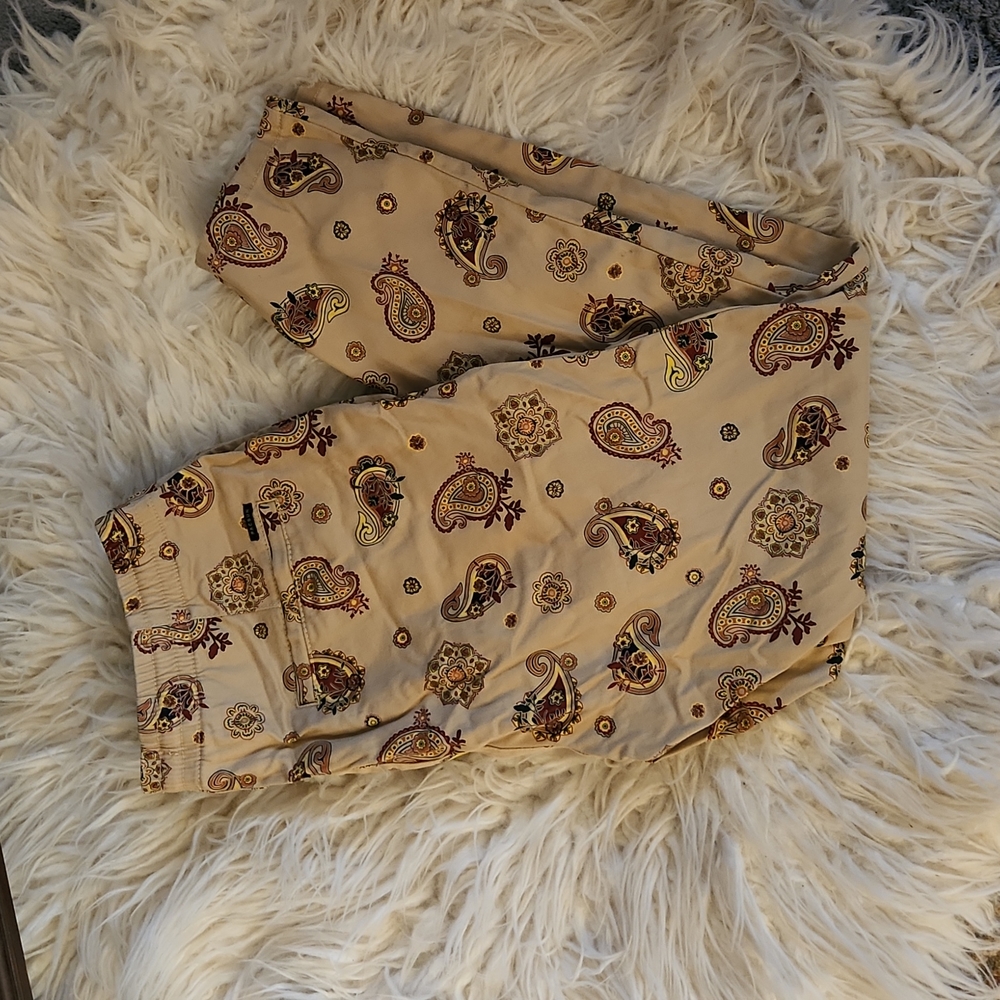 Pacsun paisley khaki joggers